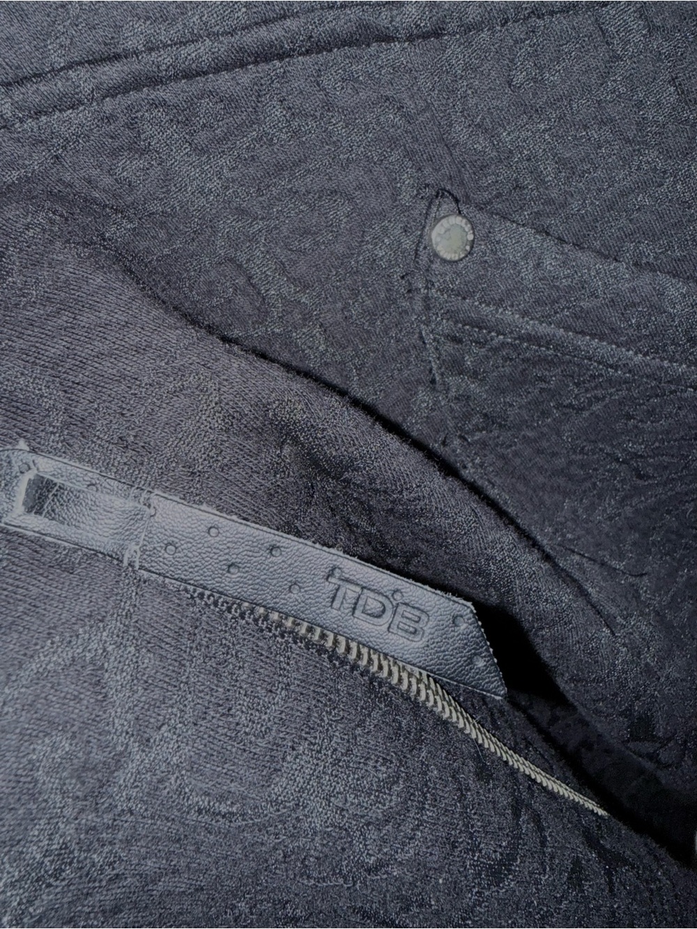 Tonia DeBellis Molly Jacket Logo Damask Black M - Picture 4 of 10